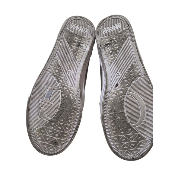 GUESS High Top Gerree Sneakers Shoes Gold Logo Lace Up Women's 7.5 S2 - Picture 8 of 11